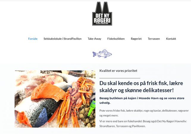 Det Ny Røgeri - strona WordPress
