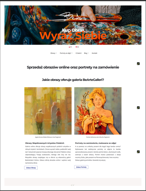 BeArteGalleri - galeria sztuki WordPress
